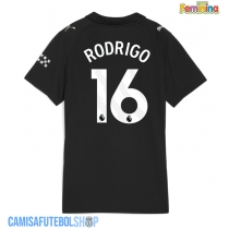 Camisa de time de futebol Manchester City Rodri Hernandez #16 Replicas 2º Equipamento Feminina 2025-26 Manga Curta